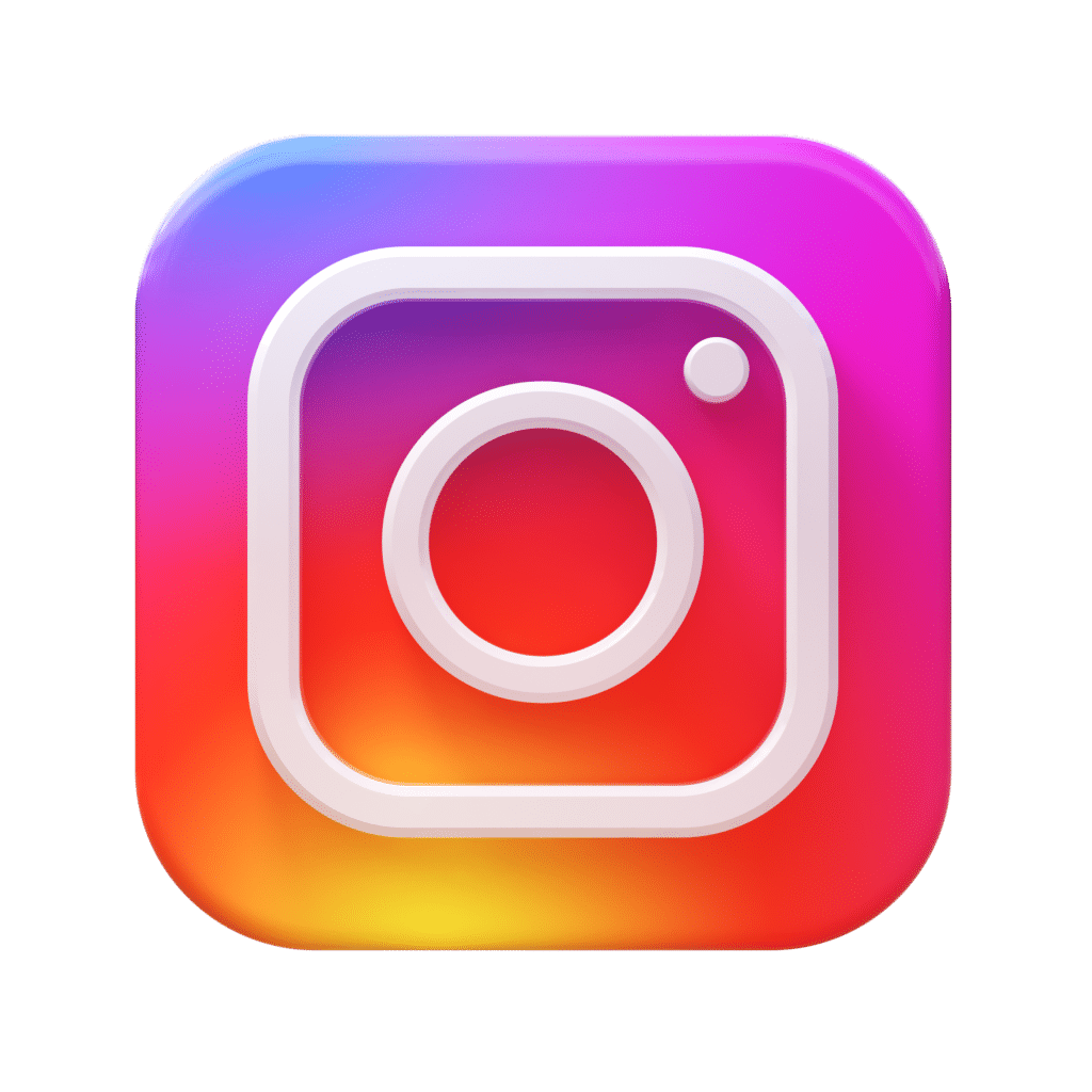 Ikona instagramu na białym tle.